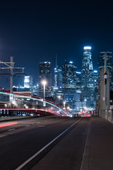 Fototapeta na wymiar Los Angeles Skyline from the 1st Street Bridge