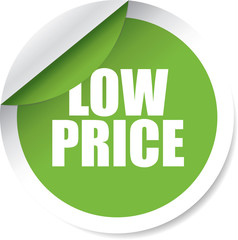 Low price green Label, Sticker, Tag, Sign And Icon Banner Business Concept, Design Modern.