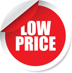Low price red Label, Sticker, Tag, Sign And Icon Banner Business Concept, Design Modern.