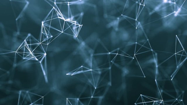 beautiful cg generated 3d seamless loop abstract background with geometry lines and dots