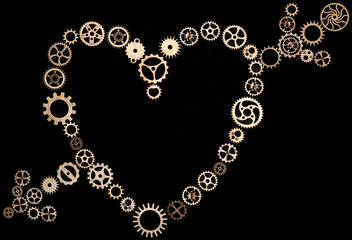 Heart on a black background.
