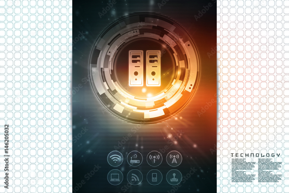 Poster 2d rendering database storage illustration