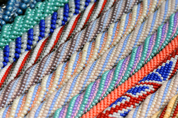 Background from multi-colored beads