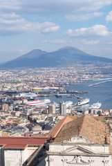 Naples skyline with Vesuvius