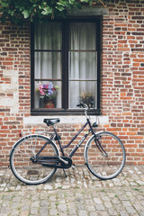 Fototapeta na wymiar Bicycle parked in a house