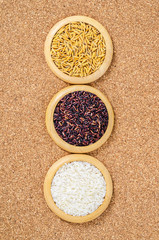 The Different of set rice.