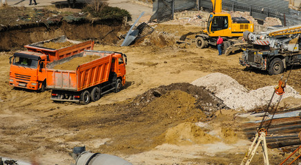 construction site from top view