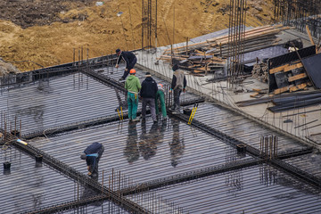 workers working at a construction site