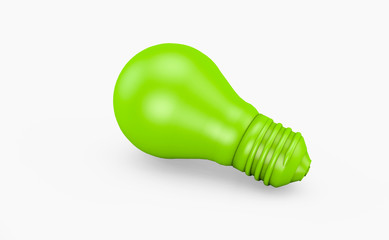 Grüne Glühbirne - Konzept Ökostrom oder erneuerbare Energien