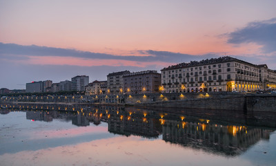 Naklejka premium Murazzi del Po, Torino