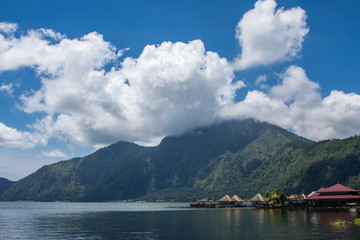 Lake Batur, Danau Batur is located in mount Batur caldera, Bali, Indonesia.