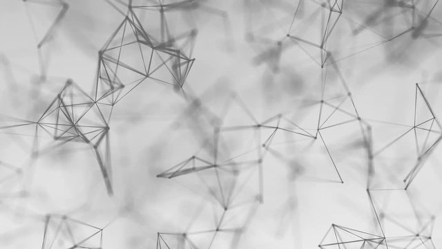 beautiful cg generated 3d seamless loop abstract background with geometry lines and dots