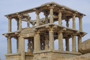 Fototapeta premium The ancient city of Hampi architecture ruins in India 