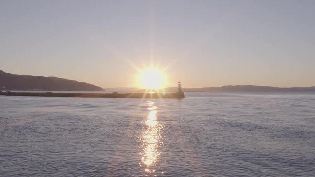 Light beacon in Trondheimsfjorden