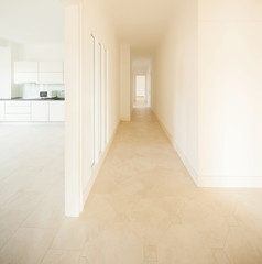 White corridor with doors