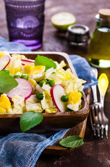 Salad from raw vegetables