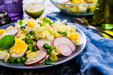 Salad from raw vegetables