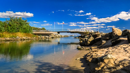 Devil's River before its merger into the Black Sea. Primorsko, Bulgaria.
