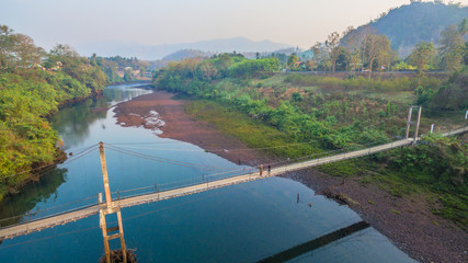 suspension bridge  across Kwai river