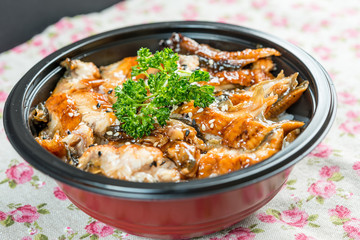 japanese food eel Chirashi Rice Bowl