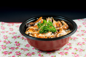 japanese food eel Chirashi Rice Bowl