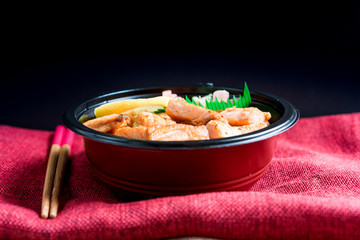 japanese food Salmon Chirashi Rice Bowl