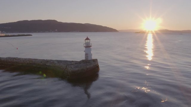 Light beacon in Trondheimsfjorden