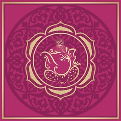 Ganesha, wedding card, royal Rajasthan, India