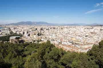 Fototapeta na wymiar Málaga, vista desde Gibralfaro.