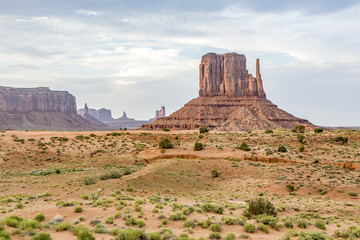 West Mittens Butte in monument valley