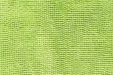 Texture or background of green color soft fabric as blank copy space