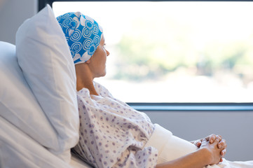Cancer patient resting - obrazy, fototapety, plakaty