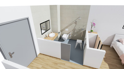 Chambre EHPAD 3d 01