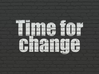 Fototapeta na wymiar Time concept: Time for Change on wall background