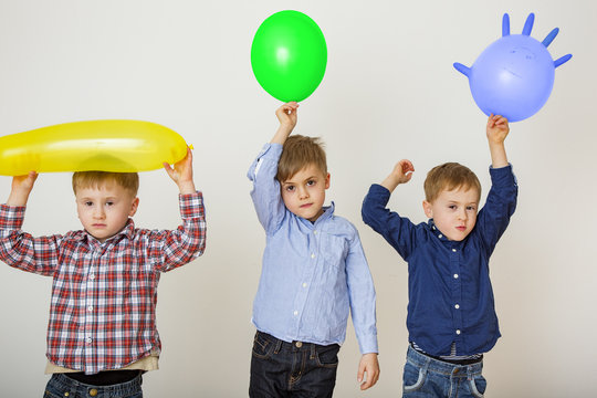 Children with balloons