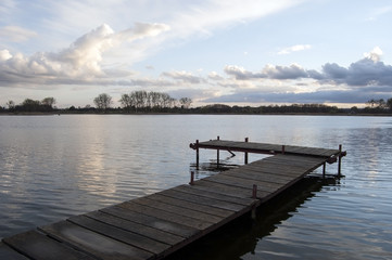 Fishing platform over the lake