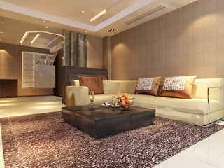3d rendering of home interior.