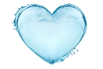 Rolgordijnen Water Water hart