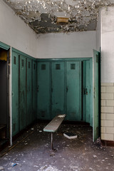 Fototapeta na wymiar Abandoned Lockers in Power Plant in New York