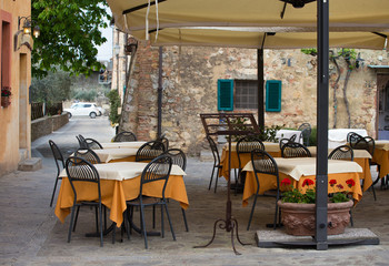 street cafe at the Italy