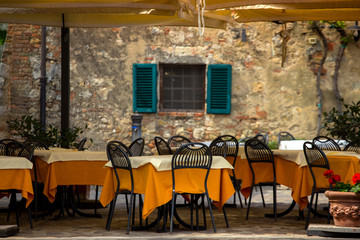 street cafe at the Italy