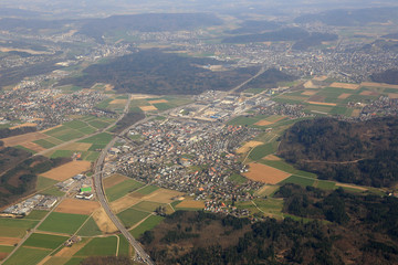 Hunzenschwil Kanton Aargau Schweiz Gemeinde Luftbild