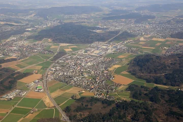 Fototapete Hunzenschwil Kanton Aargau Schweiz Gemeinde Luftbild © Markus Mainka