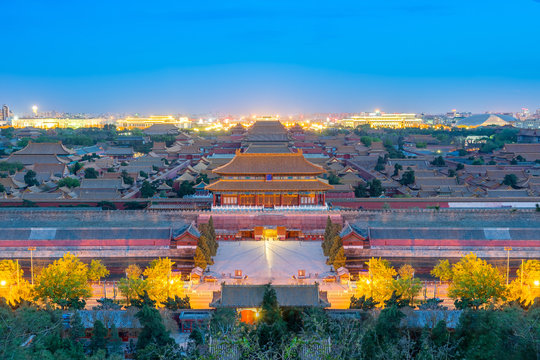 Forbidden City landmark of Beijing city, China