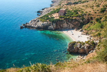 Obraz premium Zingaro Natural Reserve, Cala Tonnarella dell'Uzzo, Sicily
