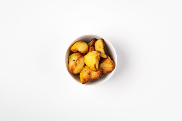 Roast Potato in white bowl
