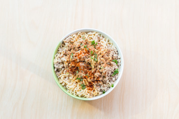 Top view after hot water bowl
