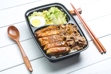 Chicken rice bento