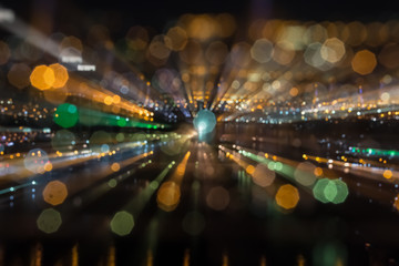 Abstract circular bokeh background with space for text