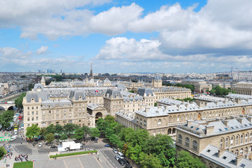 Fototapeta na wymiar Top-view of Paris